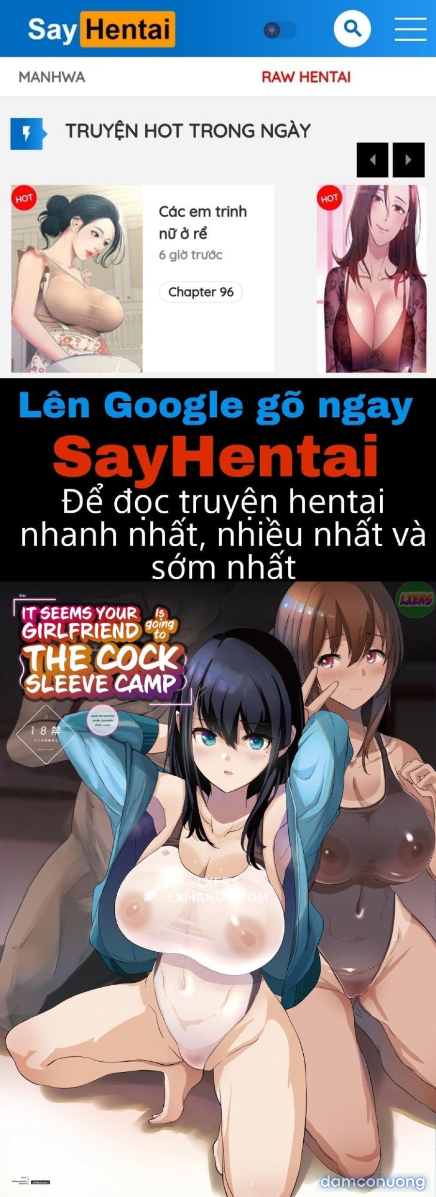 It seems your girlfriend is going to the cock sleeve camp 