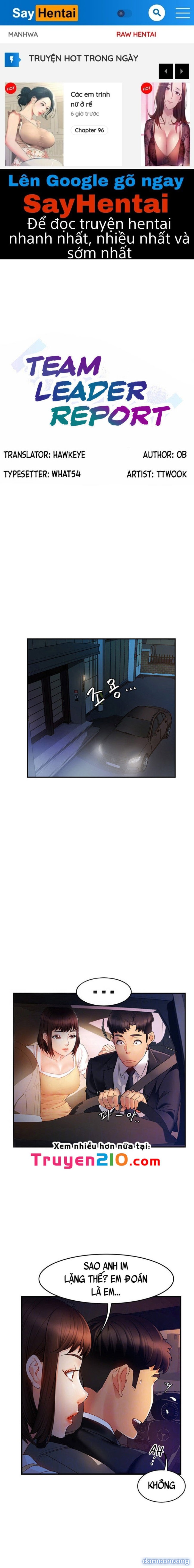 Thưa trưởng nhóm, báo cáo đây ! 