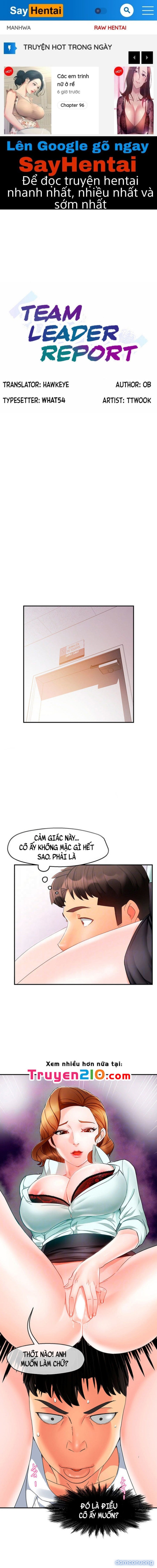 Thưa trưởng nhóm, báo cáo đây ! 