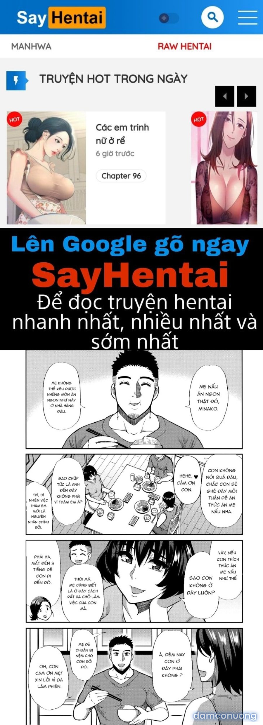 Làm bất cứ điều gì con thích với mẹ khi ở nhà của mẹ 