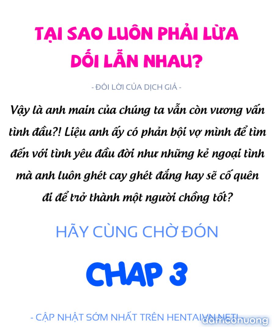 Tại sao luôn phải lừa dối lẫn nhau? 