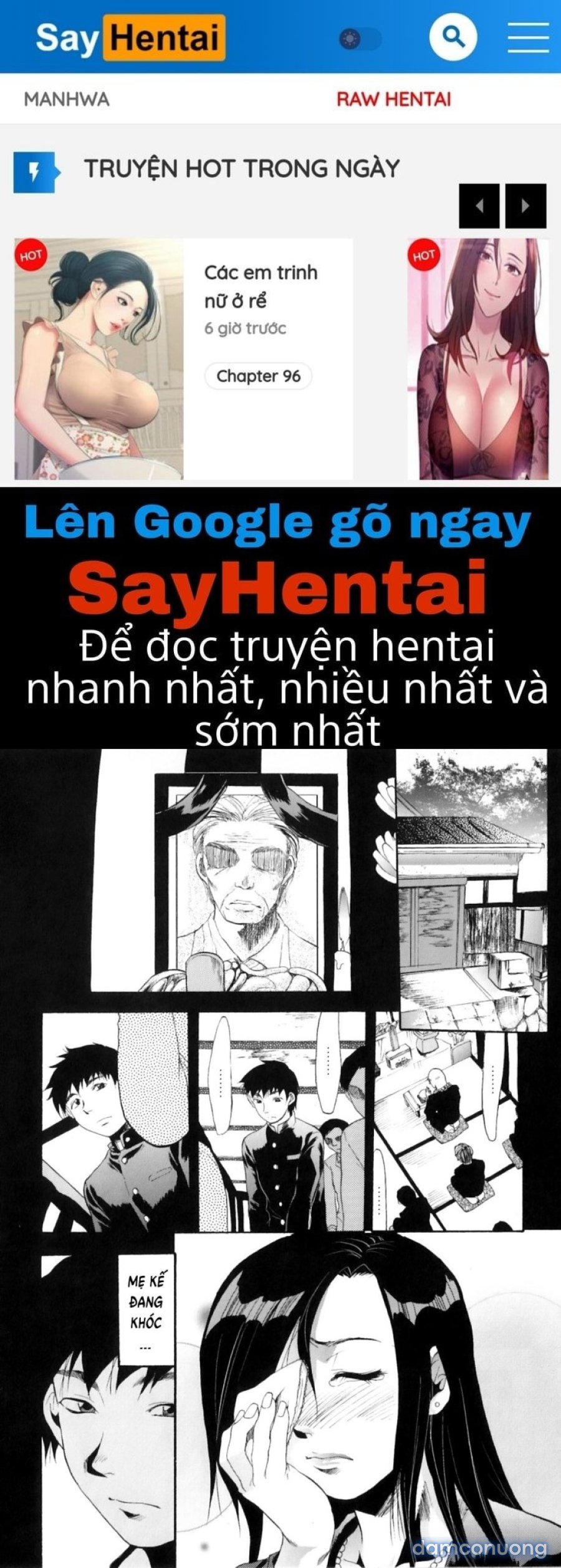 Mẹ ướt đẫm rồi 