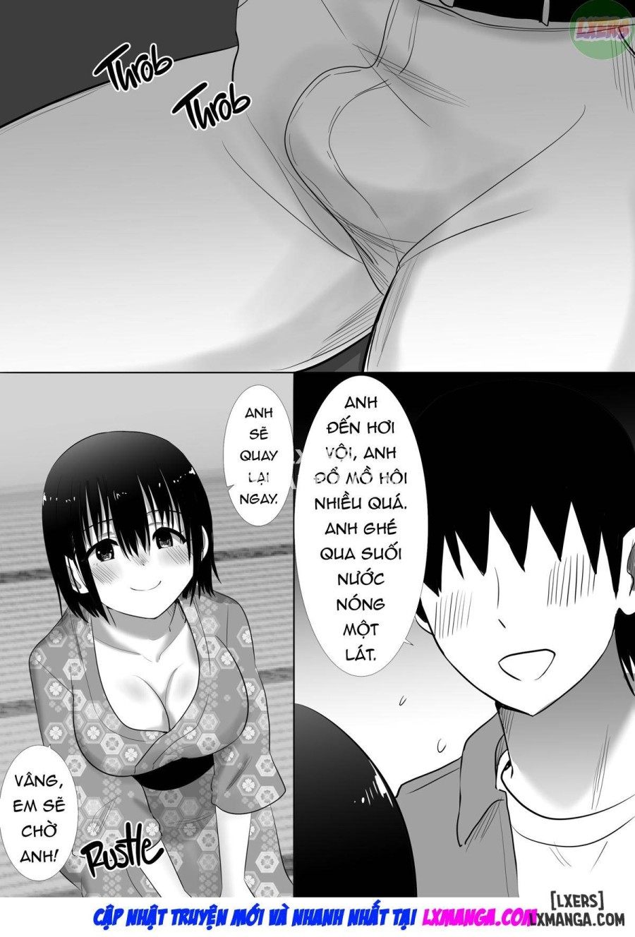 Taken at the Hot Spring - My Busty Honey and Her Pal's Hung Boyfriend 