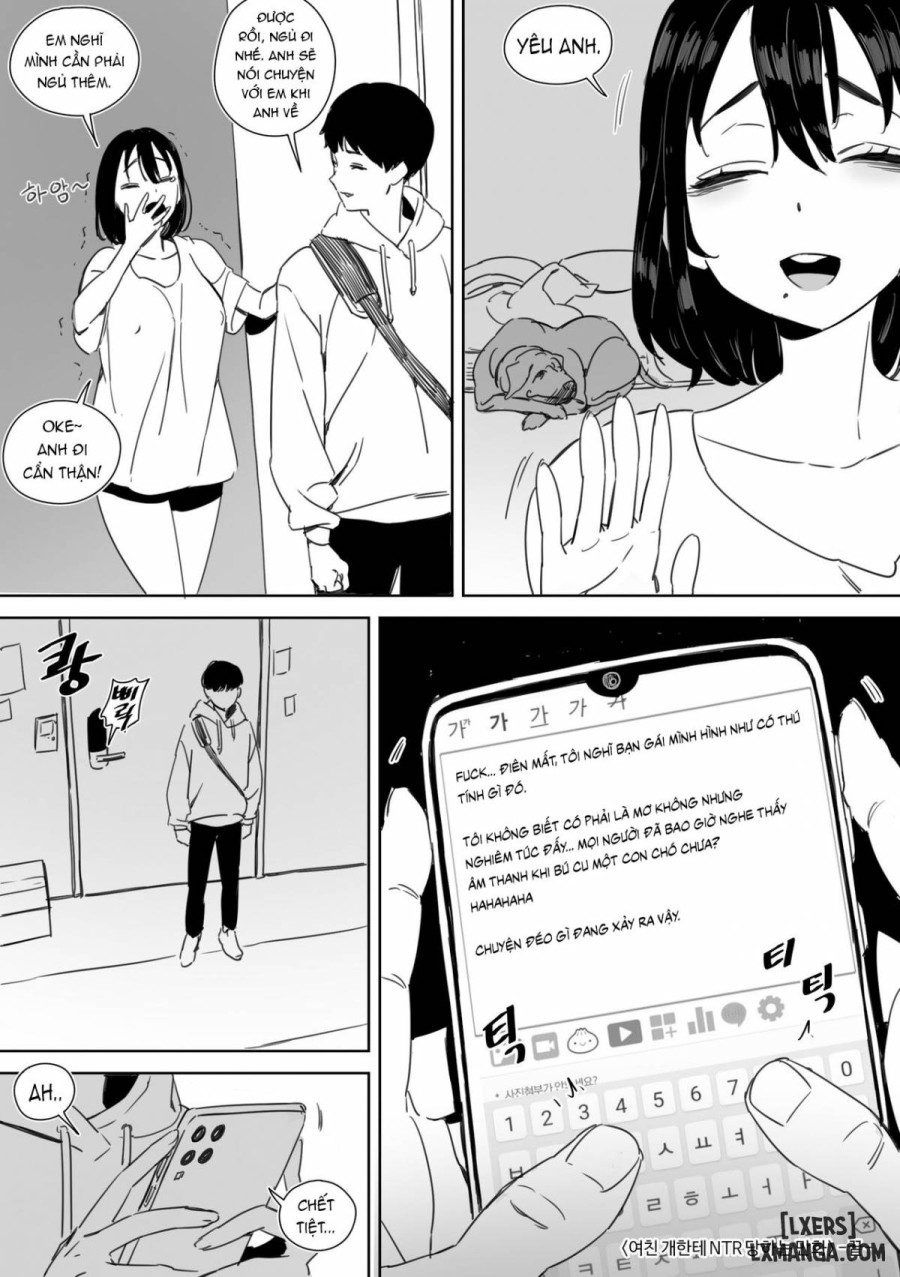 여친 개한테 NTR 당하는 만화 