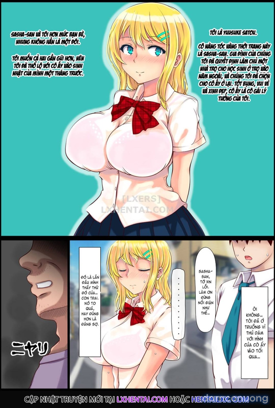 Blond Joshi Ryuugakusei Tanetsuke Press Namahame Taiken 