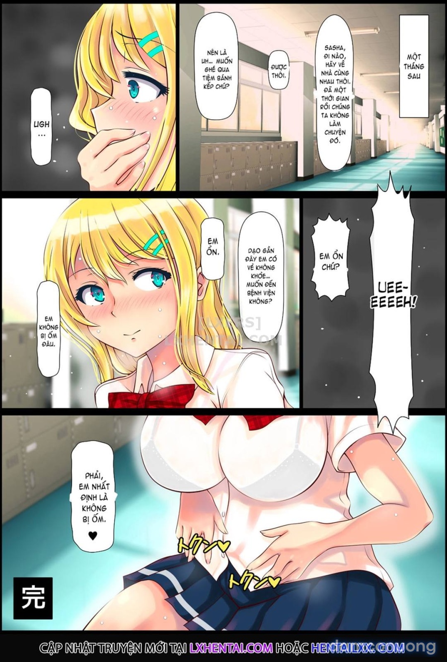 Blond Joshi Ryuugakusei Tanetsuke Press Namahame Taiken 