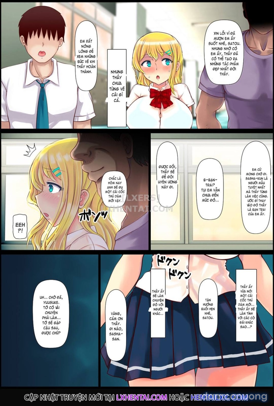 Blond Joshi Ryuugakusei Tanetsuke Press Namahame Taiken 