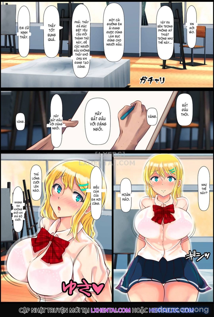 Blond Joshi Ryuugakusei Tanetsuke Press Namahame Taiken 