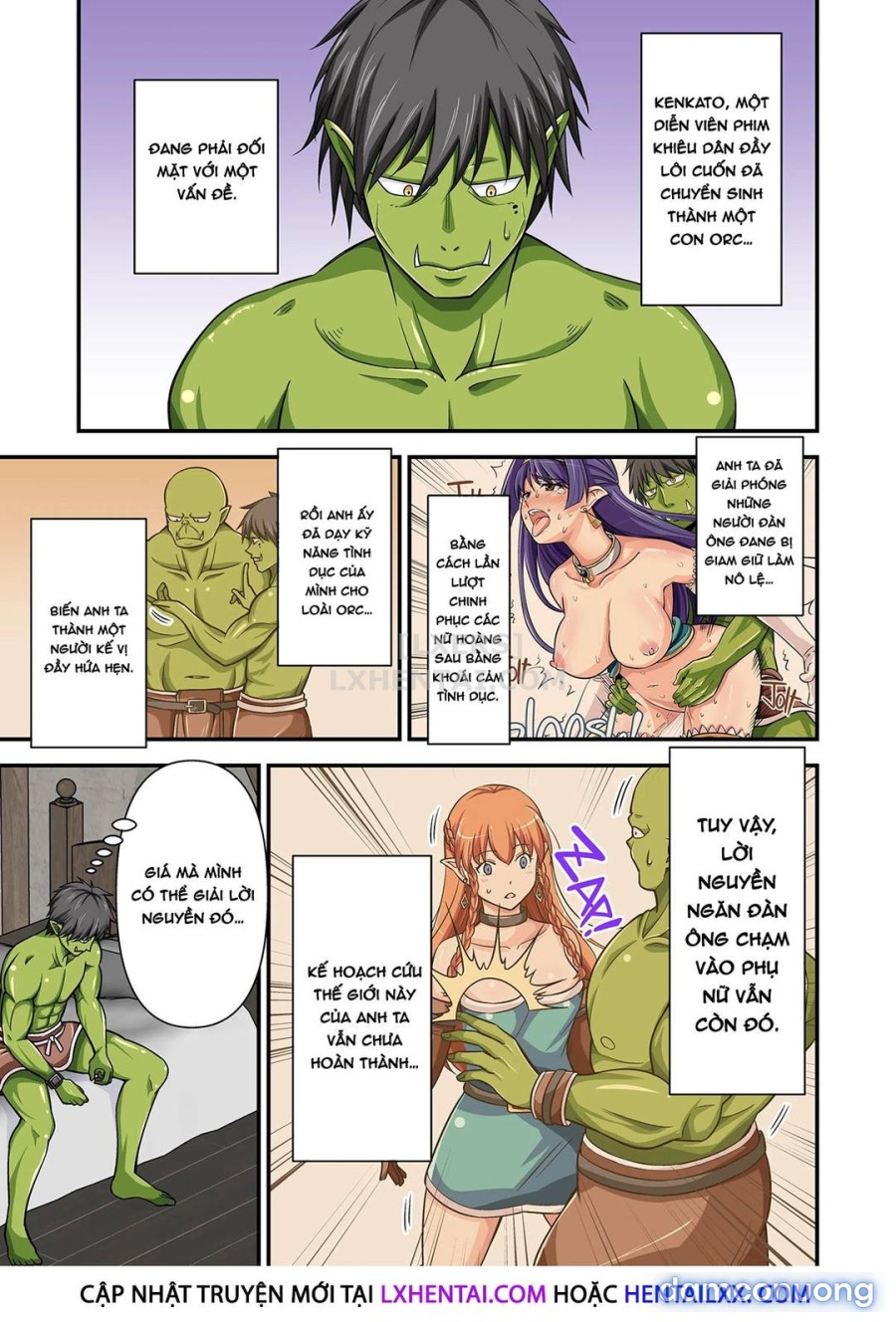 Diên viên nam AV tái sinh ở thế giới khác làm Orc sung mãn 