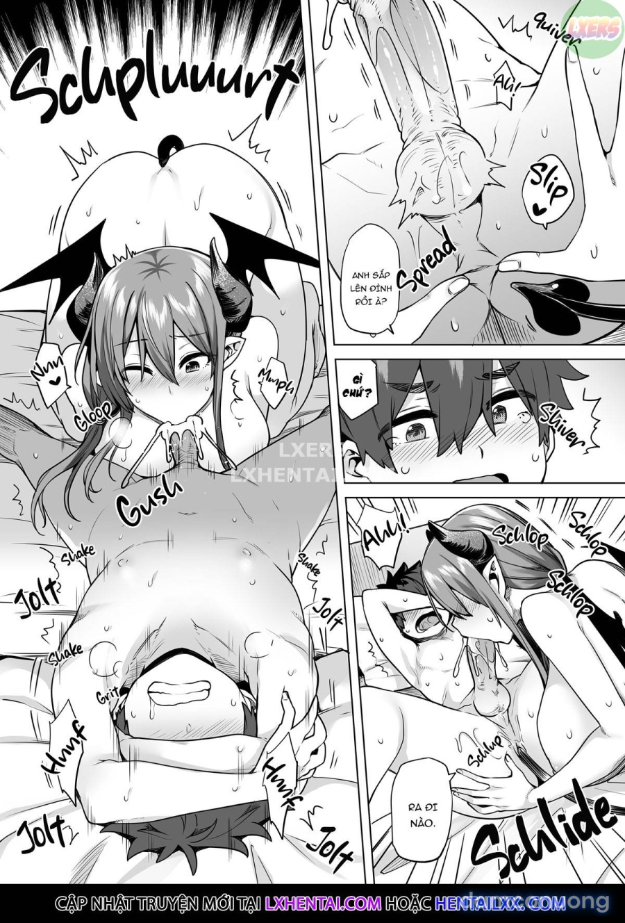 Hai mẹ con Succubus với sứ mệnh vắt sữa 