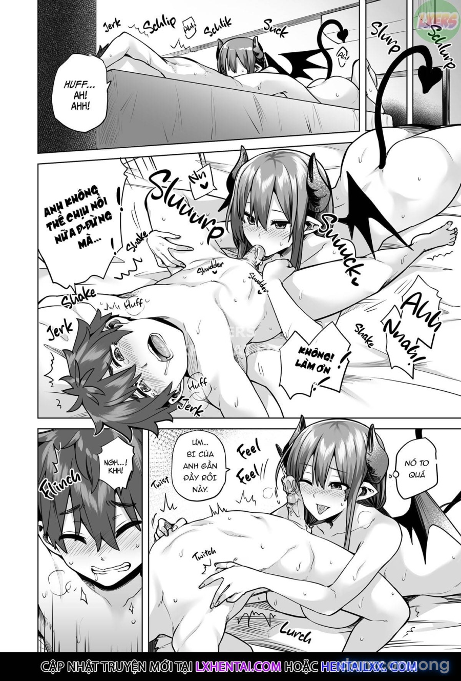 Hai mẹ con Succubus với sứ mệnh vắt sữa 