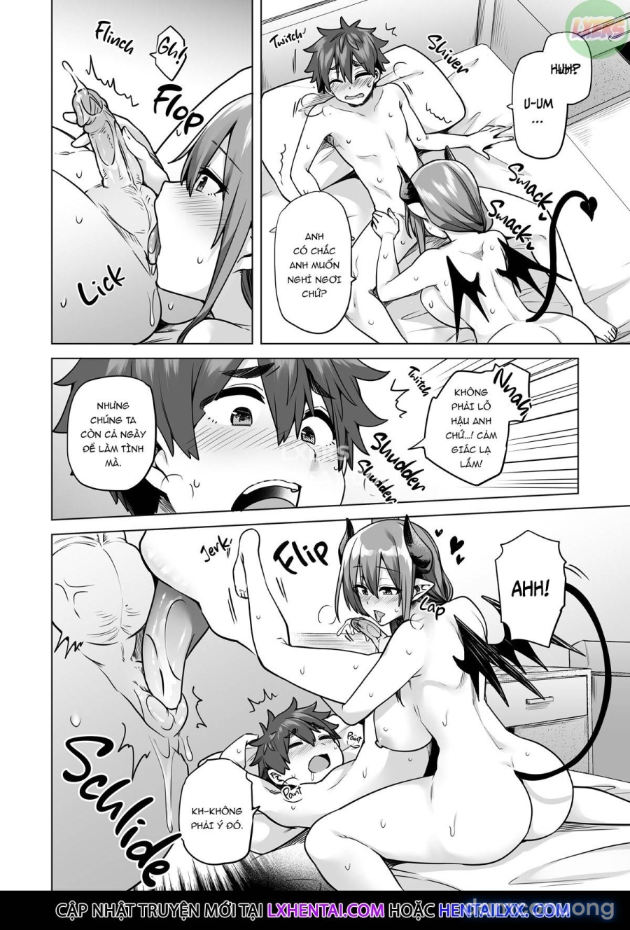 Hai mẹ con Succubus với sứ mệnh vắt sữa 