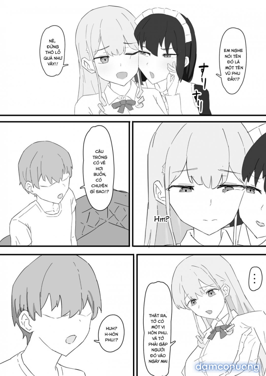 Ojou-sama to Maid o Iinazuke ni Torarete Okobore Ecchi suru Hanashi 