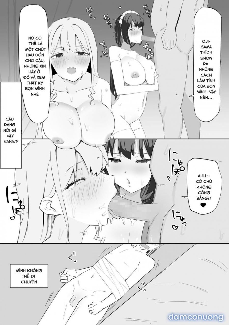 Ojou-sama to Maid o Iinazuke ni Torarete Okobore Ecchi suru Hanashi 