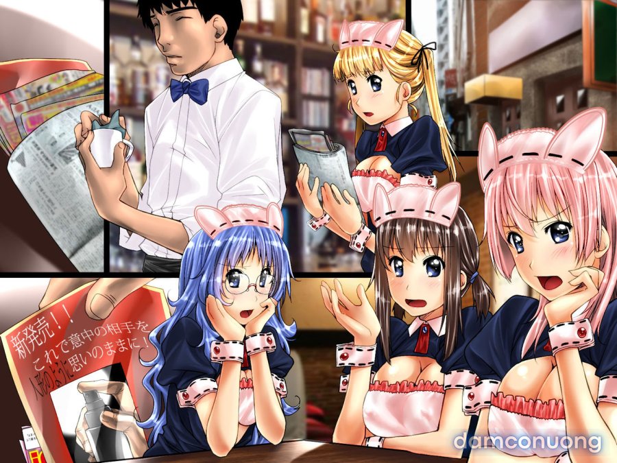Maid Kissa no Onnanoko-tachi o Ningyouka 