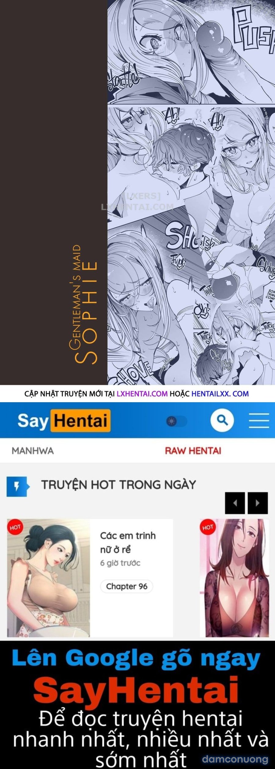 Nàng hầu gái Sophie với một quý ông 