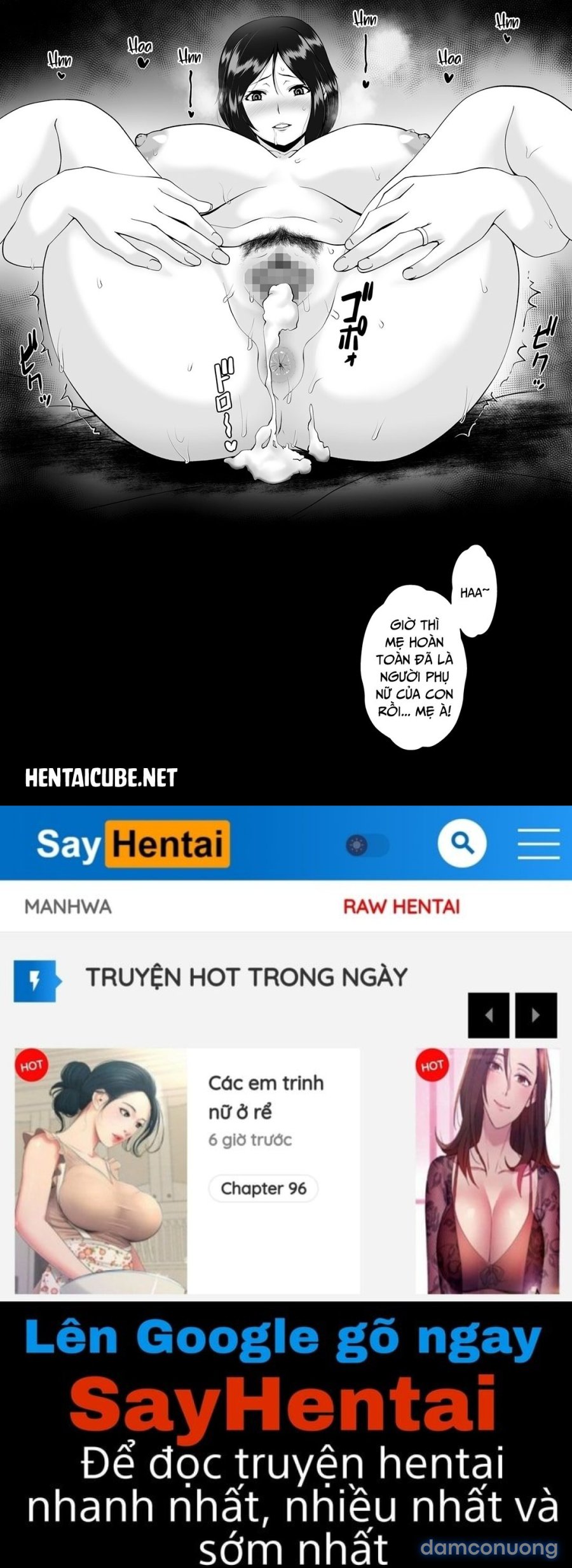 Đúng vậy, tôi đang quan hệ với mẹ 