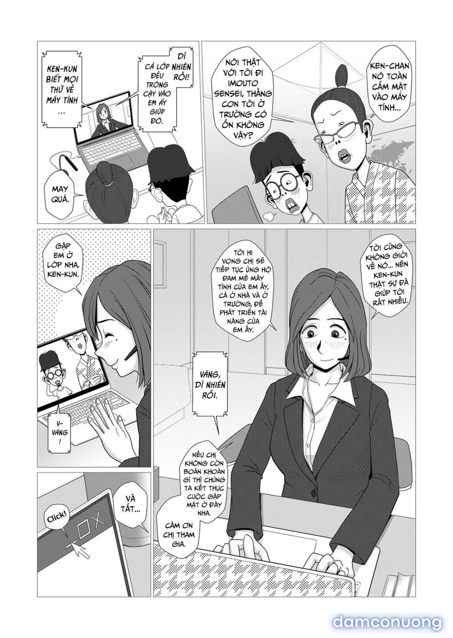Cô giáo quên tắt webcam 