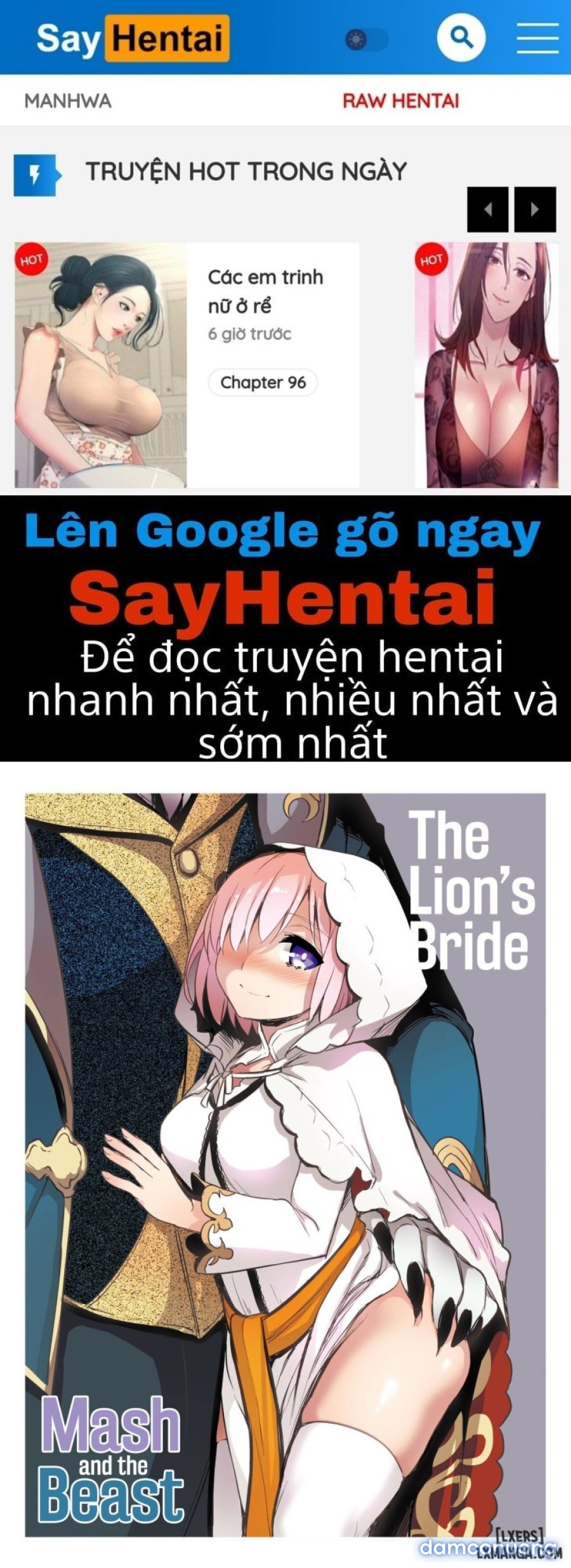 Cô dâu của sư tử, Mash và quái vật 