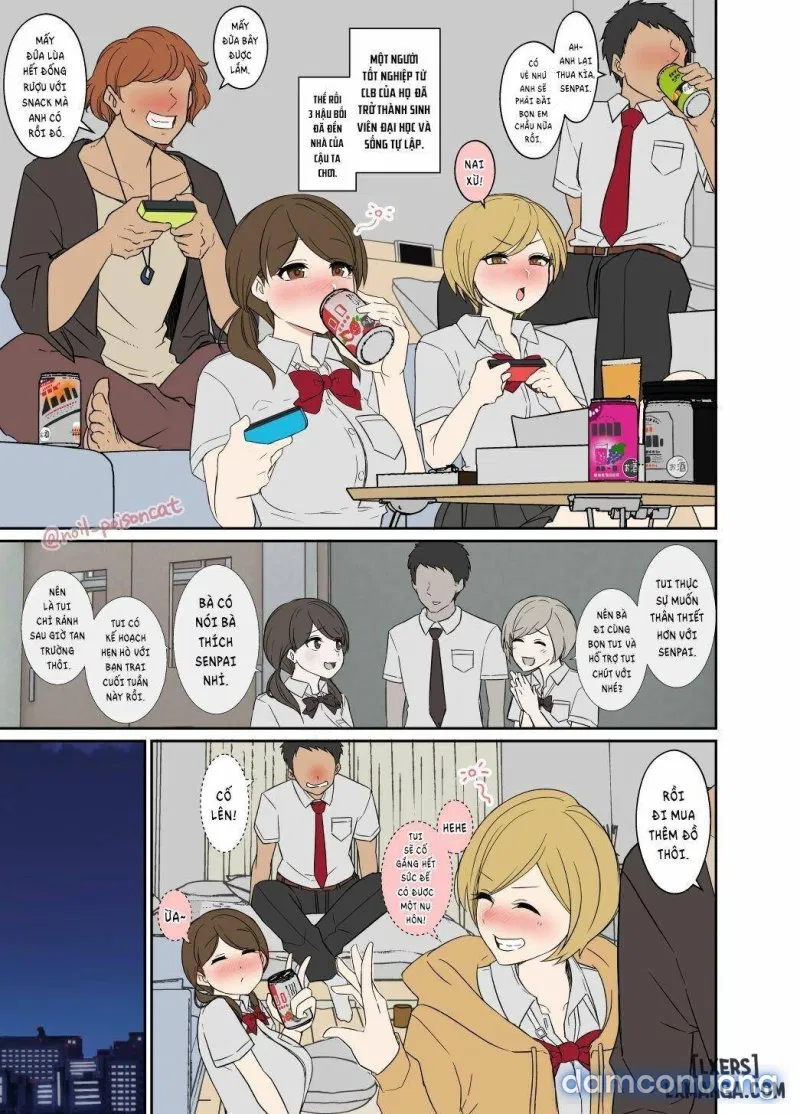 Senpai no ie de deisui shita onnanokotachi no hanashi 