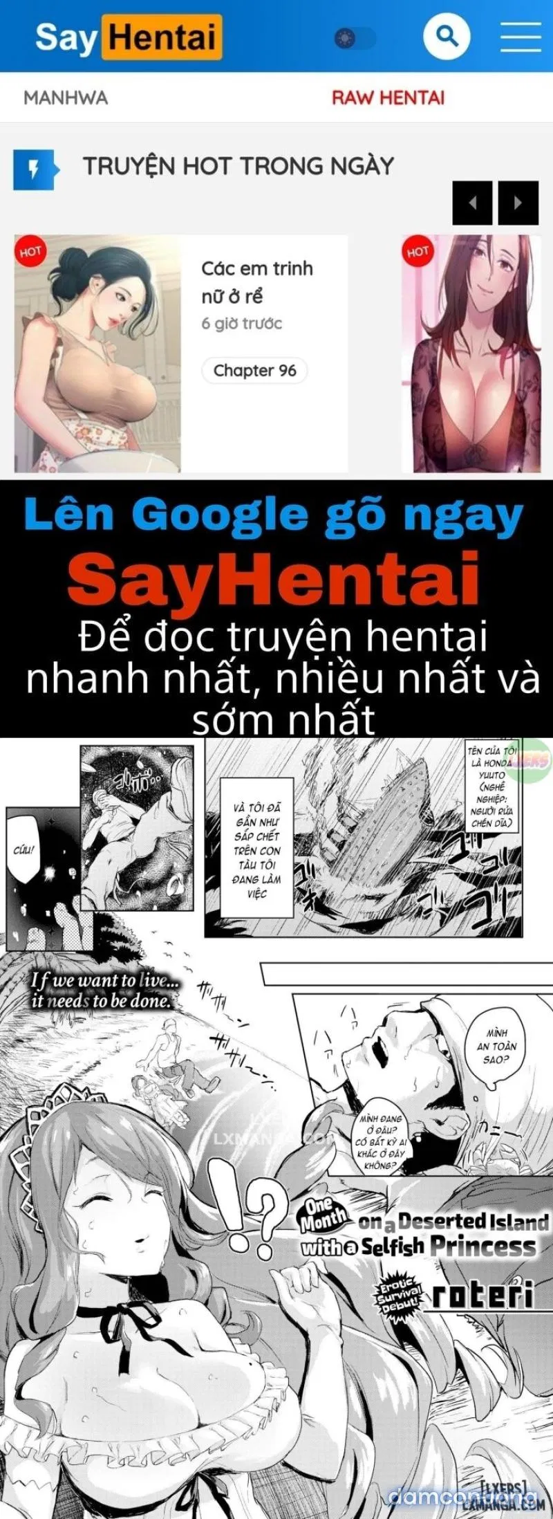 Một tháng trên đảo hoang với một nàng công chúa ích kỷ 